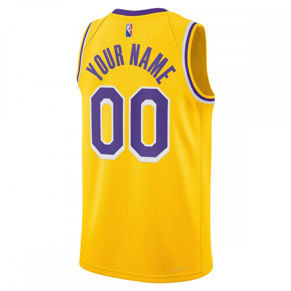 Los Angeles Lakers 2021/22 Diamond Swingman Custom Jersey - Icon Edition - Gold-Pro Kit Vault | Brand New 26/27 Sports Jerseys